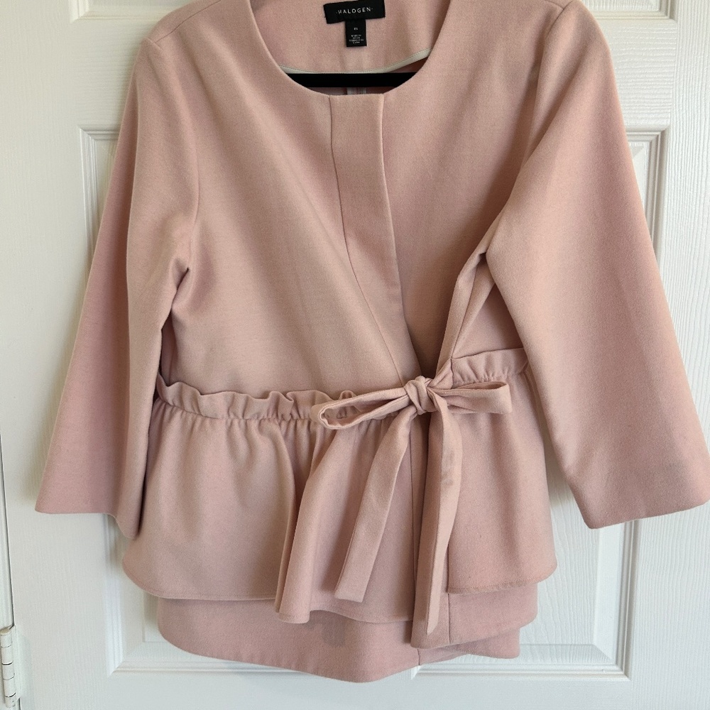 Halogen Blazer Pink/Blush Color Size M with belt
